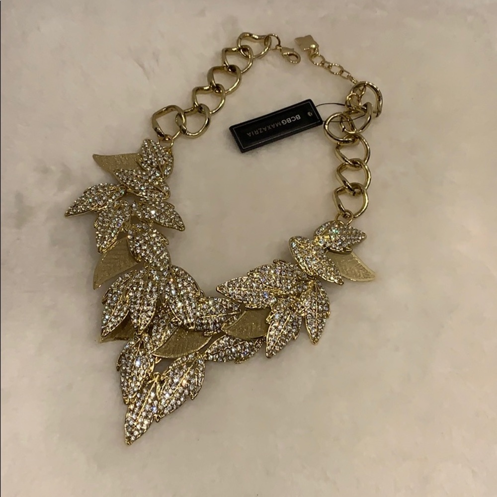 BCBGMaxAzria golden leaf necklace